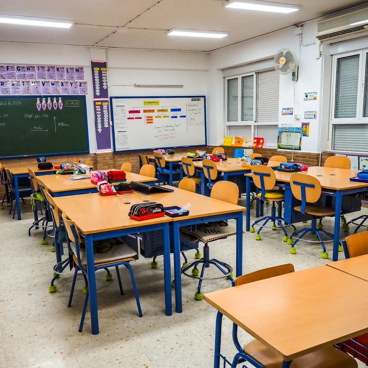 Aula de Primaria a media mañana