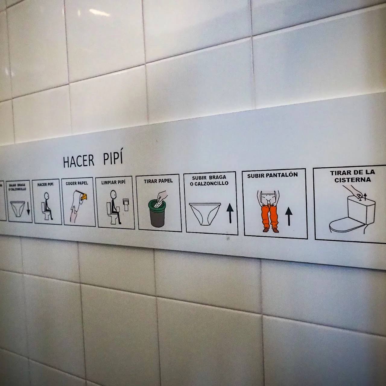 Pictogramas de la rutina del aseo